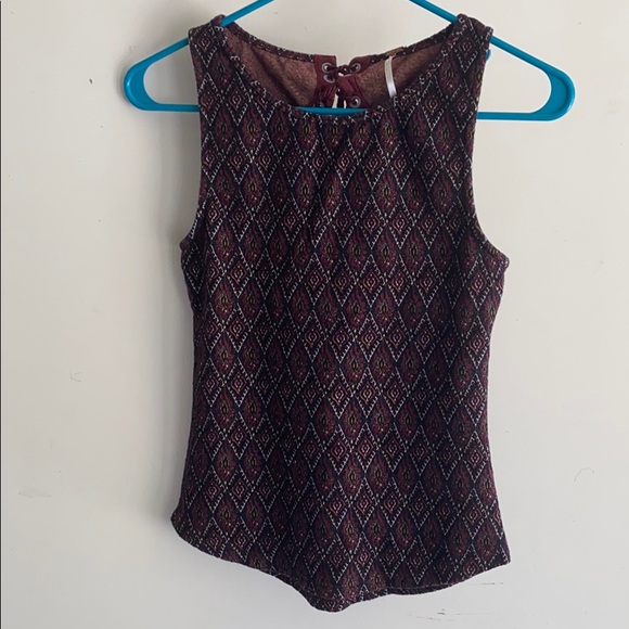 Burgundy Free People Tank Top - Picture 3 of 3
